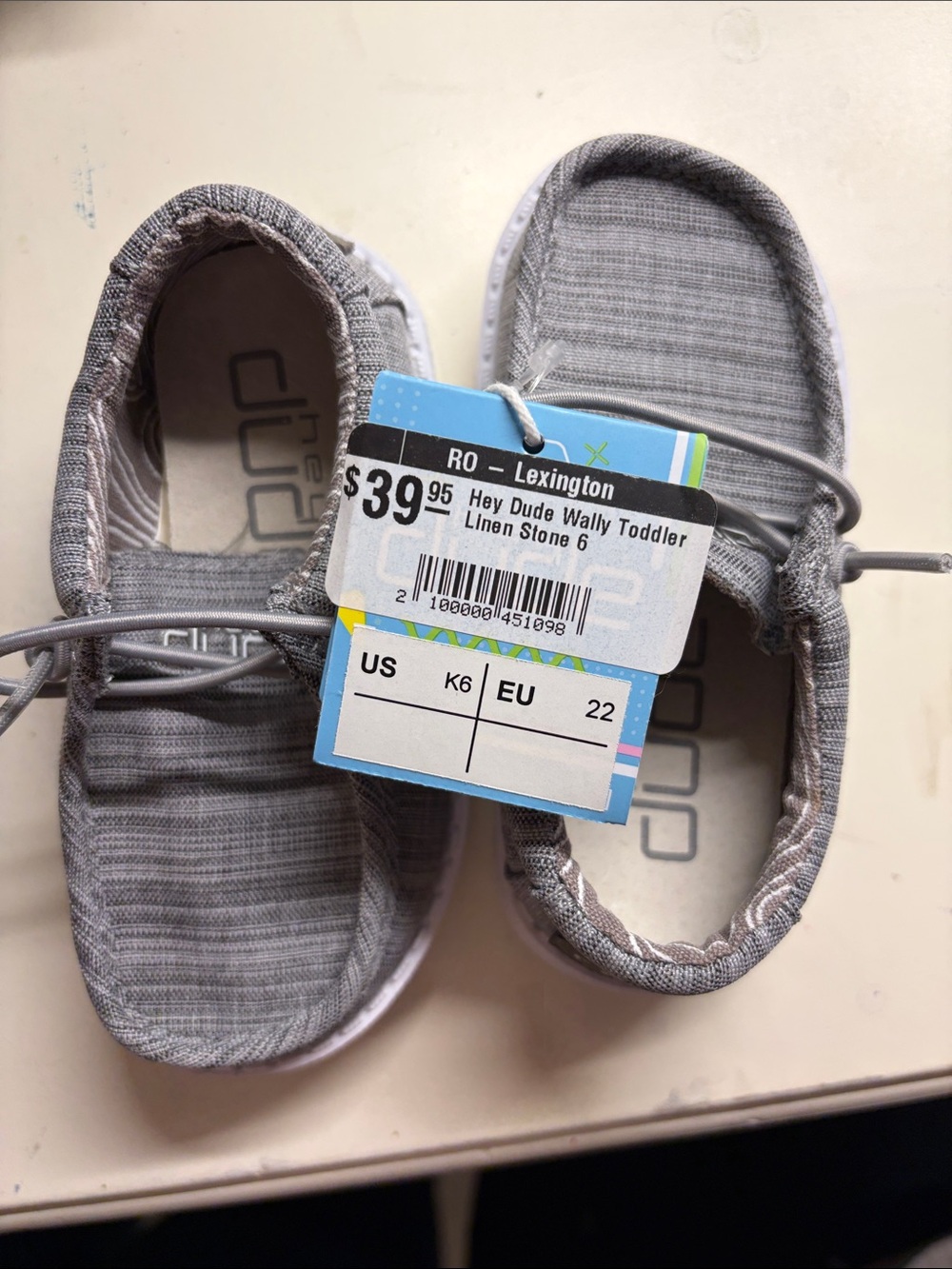 Hey Dude Toddler Slip-On Sneakers in Stone Gray